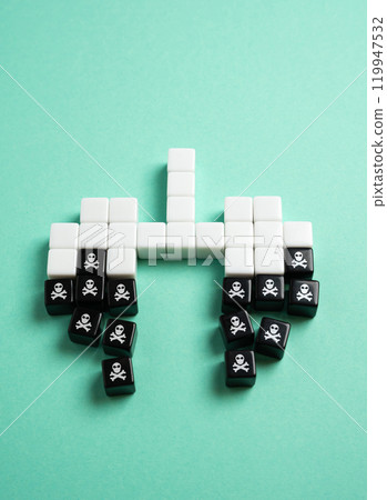 Lung disease, concept. Cancer and inflammatory processes. Consequences of poor ecology and smoking. 119947532