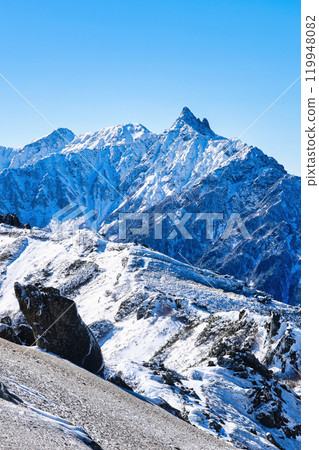 Yarigatake in the snow-capped Northern Alps Yarigatake in the snow-capped Northern Alps 119948082