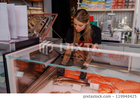 Experience the Fresh Seafood Display at the Modern Fish Market that truly excites the senses Experience the Fresh Seafood Display at the Modern Fish Market that truly excites the senses 119948425