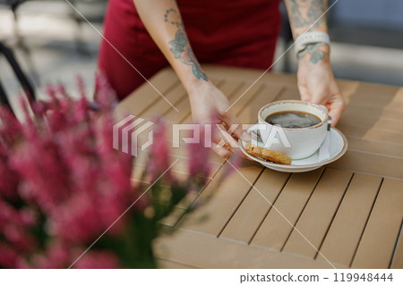 Experience a Coffee Moment An Elegant and Beautiful Table Setting with a Floral Touch Experience a Coffee Moment An Elegant and Beautiful Table Setting with a Floral Touch 119948444