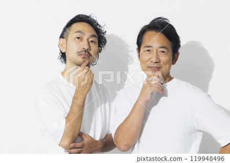 Two middle-aged men 119948496