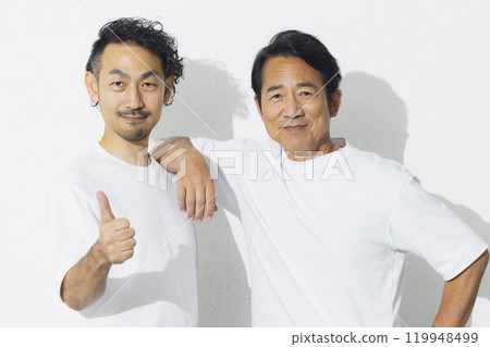 Two middle-aged men Two middle-aged men 119948499