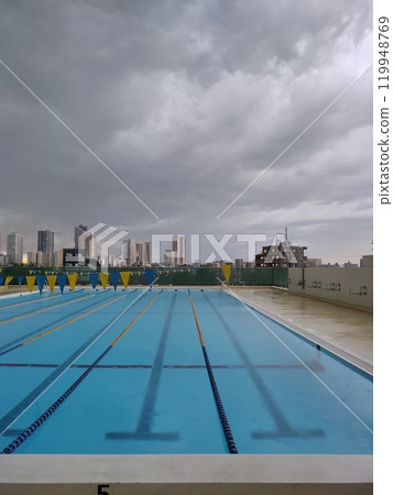 Outdoor swimming pool Outdoor swimming pool 119948769