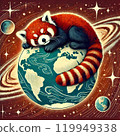 動物 矢量圖 地球儀 119949338