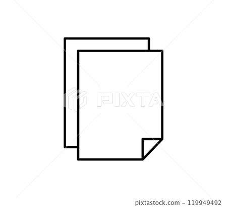 Vector illustration of two overlapping documents Vector illustration of two overlapping documents 119949492