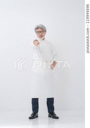 Male chef with a stern expression 119949896