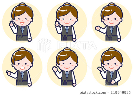 Female bartender pose set_03 119949935