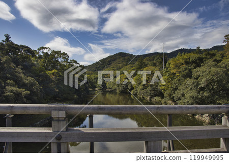 Ise Grand Shrine, Inner Shrine, View of the Isuzu River from Uji Bridge, Ise City, Mie Prefecture 119949995