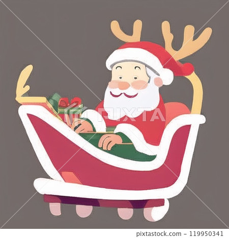 Santa Claus on a Sled 119950341