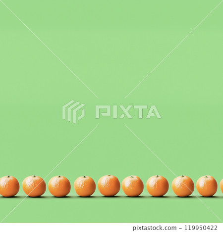 Seamless background image of orange on green background 119950422