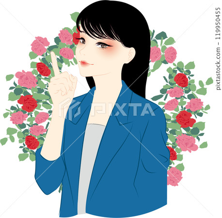 A talented female business person in a suit A talented female business person in a suit 119950455