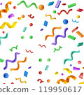 colorful confetti on white background 119950617
