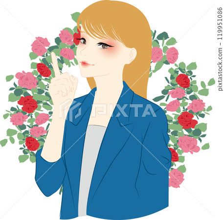 A talented blonde businesswoman in a suit 119951086