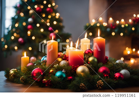 Christmas cute candles 119951161