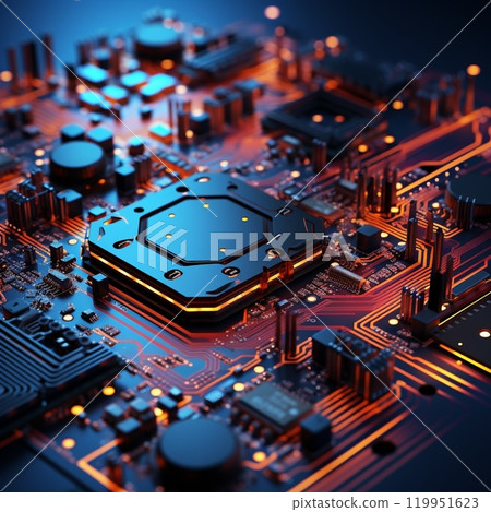 Pop electronic circuits in pastel colors Pop electronic circuits in pastel colors 119951623