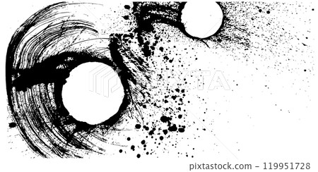 墨圈手寫畫筆插圖 墨圈手寫畫筆插圖 119951728
