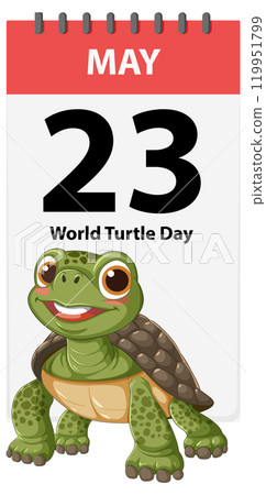 World Turtle Day Celebration Illustration World Turtle Day Celebration Illustration 119951799
