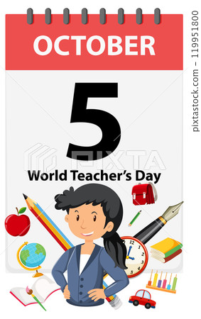 Celebrating World Teacher's Day in October 119951800