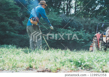 Mowing around the field Mowing around the field 119952358