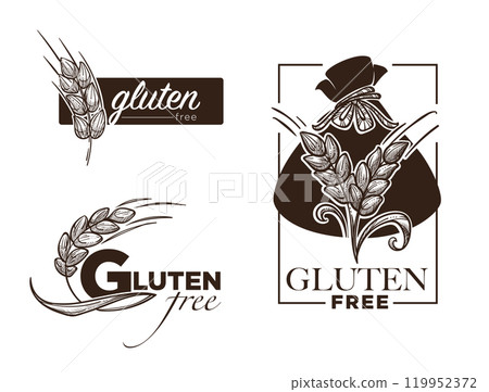 Gluten Free Organic Label vector 119952372