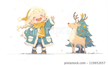 A little child dressed as Santa A little child dressed as Santa 119952657