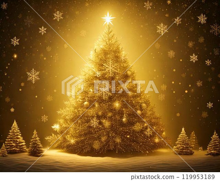 Christmas tree gold background image Christmas tree gold background image 119953189