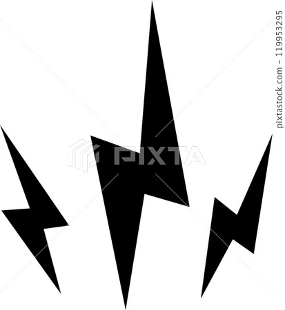 Monochrome icon illustration of irritated thunder 119953295