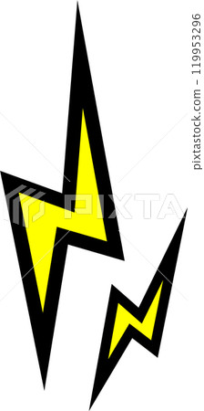 Colored irritated thunder icon illustration 119953296