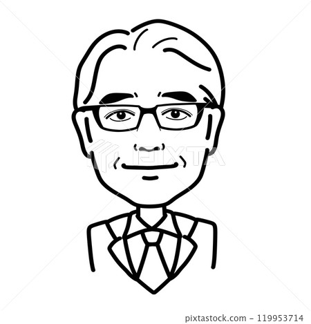一個穿西裝的男人的插圖 一個穿西裝的男人的插圖 119953714