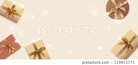 Luxurious gold gift vector material Luxurious gold gift vector material 119953771