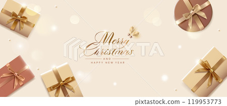 Luxurious gold gift vector material 119953773