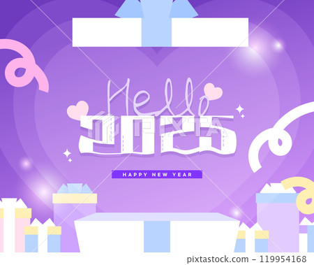2025 New Year's typography 119954168