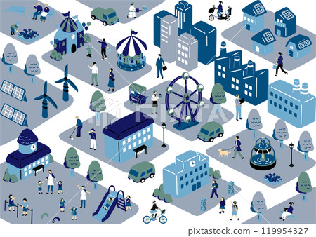 城市風景等距 119954327