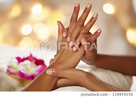 在優雅的空間中享受舒緩的手部按摩。 119954550
