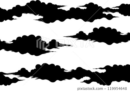 Sea of clouds silhouette 119954648