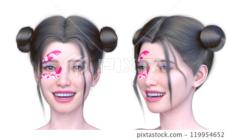 Close-up of a woman's face Close-up of a woman's face 119954652