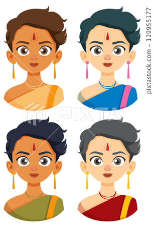 Indian Women in Traditional Attire Indian Women in Traditional Attire 119955177