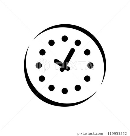 Wall clock designed with simple details 119955252