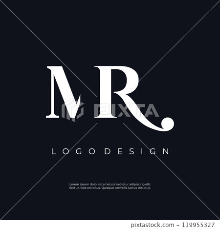 Luxury MR , RM , M , R Letter Logo with an elegant, modern and unique monogram. Logo for business card , business , brand , company. 119955327