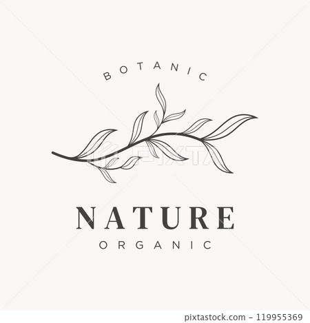 Hand drawn organic botanical organic feminine delicate Logo design for florist, wedding, badge, photographer and beauty. Hand drawn organic botanical organic feminine delicate Logo design for florist, wedding, badge, photographer and beauty. 119955369