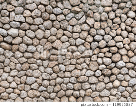 Round stone wall 119955887