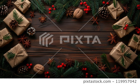 聖誕節禮物背景 119957042