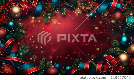 聖誕節裝飾背景 119957043