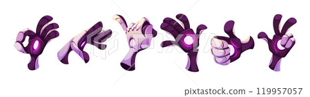 Robot hand and finger gesture. Mechanical arm Robot hand and finger gesture. Mechanical arm 119957057