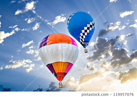 balloon, clouds, sky 119957076