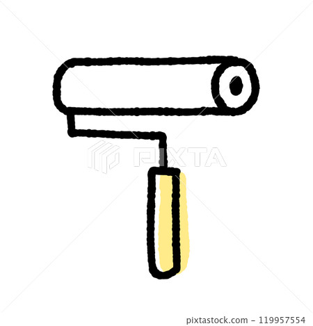 Simple illustration of a rolling pin Simple illustration of a rolling pin 119957554
