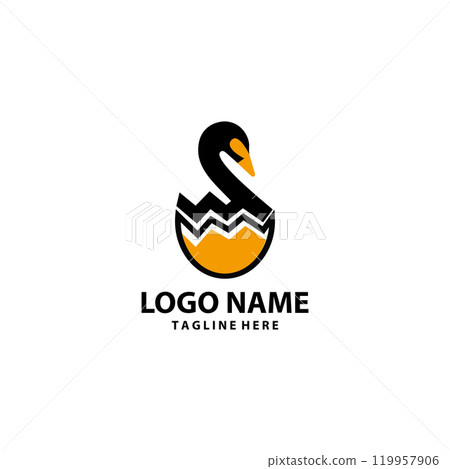 goose eggs hatch logo design vector 119957906