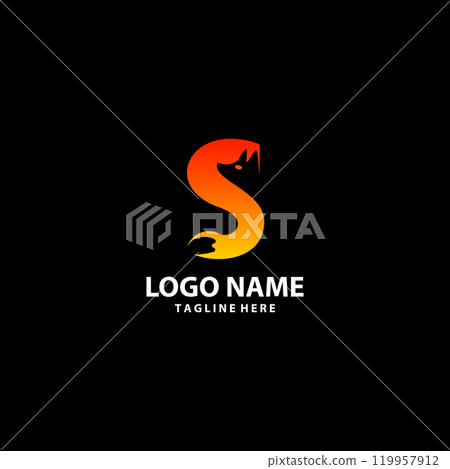 initial S fox logo design vector initial S fox logo design vector 119957912