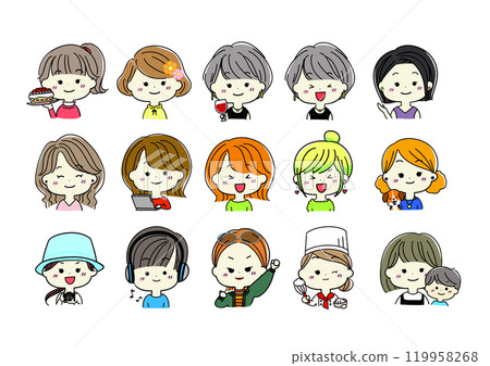 Various character sets 119958268