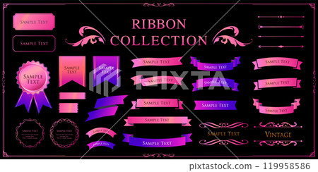 Christmas colorful ribbon material Christmas colorful ribbon material 119958586